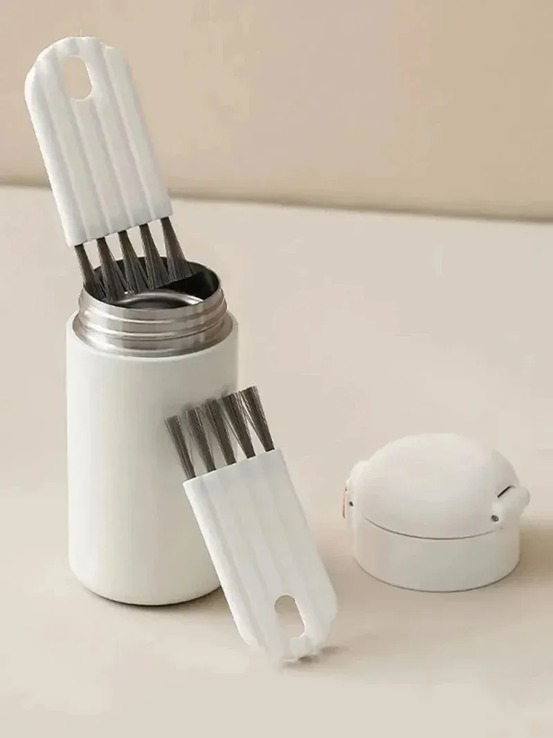 Multifunctional Keyboard Cleaning Brush Crevice Thermos Cup Lid Keyboard Bottle Mouth Brush Curved Handle