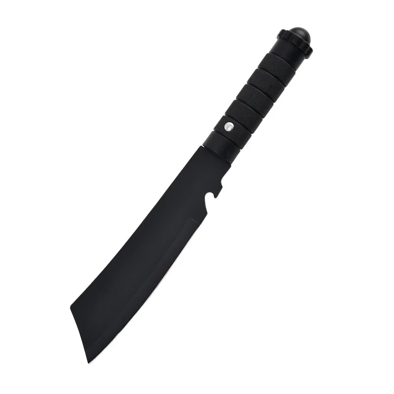 سكين جزار مصنوع يدويًا من الفولاذ المقاوم للصدأ - ساطور حاد مع مقبض بلاستيكي لقطع اللحوم وإعداد المطبخ