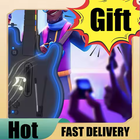 For PS4/PS3/PC Game Console Wireless Guitar Controller 2.4G Wireless Gaming Controller with Strap for Rock Band 2.4G Connection