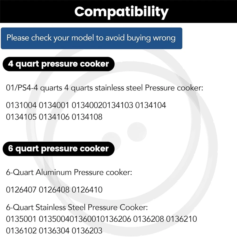 

Уплотнительное кольцо для скороварки KEOL-09936, предохранительные клапаны для скороварки Presto, модели 4 и 6 кварт, замена 0126002
