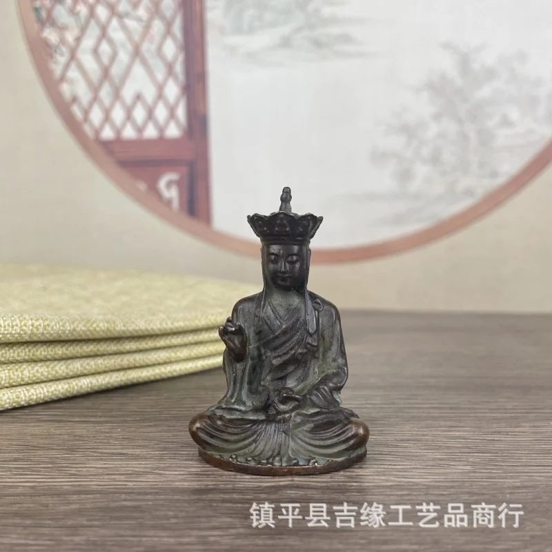 Alloy Statue , Small Ksitigarbha Buddha Home Temple Decorative Craft Ornament