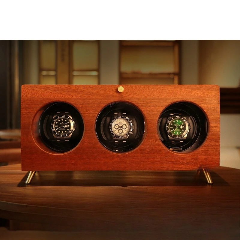 

Automatic mechanical watch solid wood shaker household rotating winding chain artifact watch box new