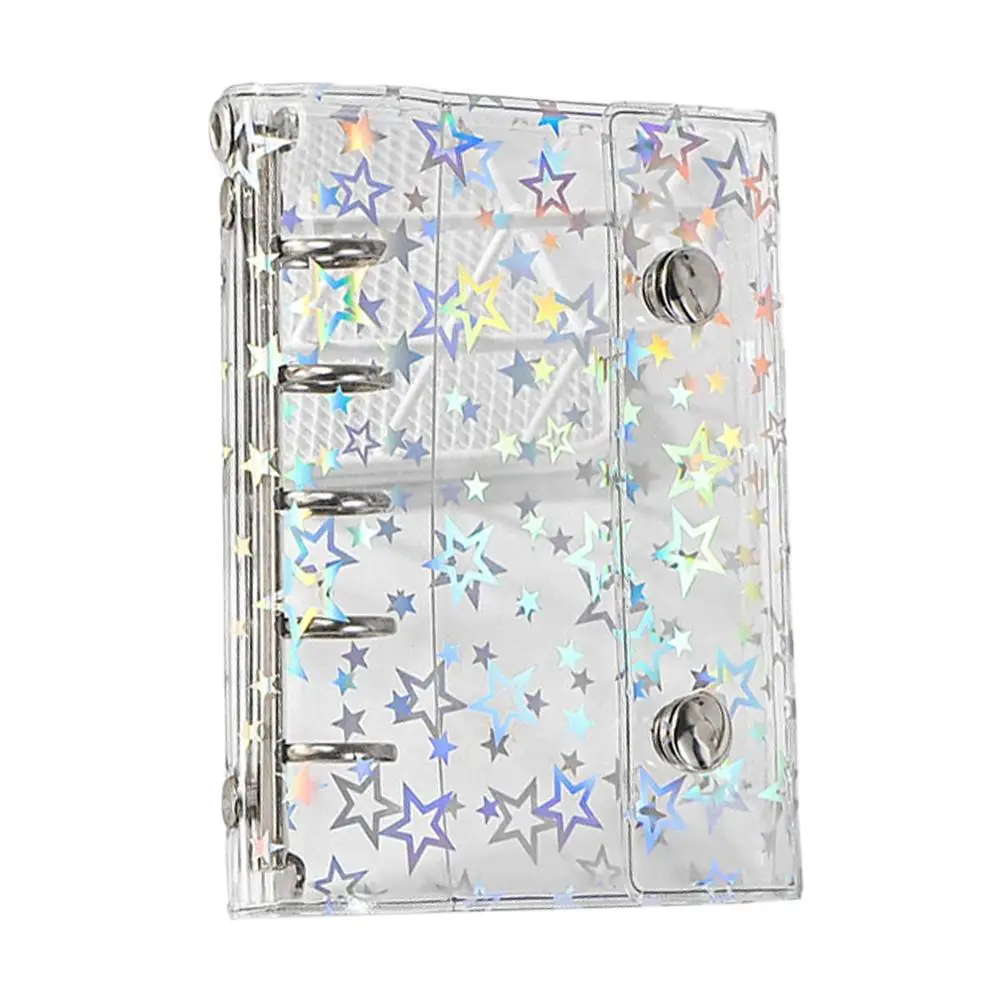 

Colorful Laser Star M5 Loose Leaf Binder Pvc Journal Book A6 A7 A8 Journal Notebook Shell Outside Cover Loose Leaf Binder