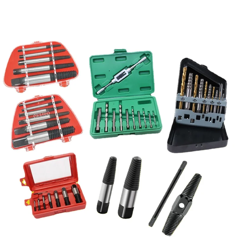 

Sets Screw Extractor Metal Drill Bit Set Damaged Screws Remover Extractor Woodworking Tools Broken Bolt Water Pipe Extractor