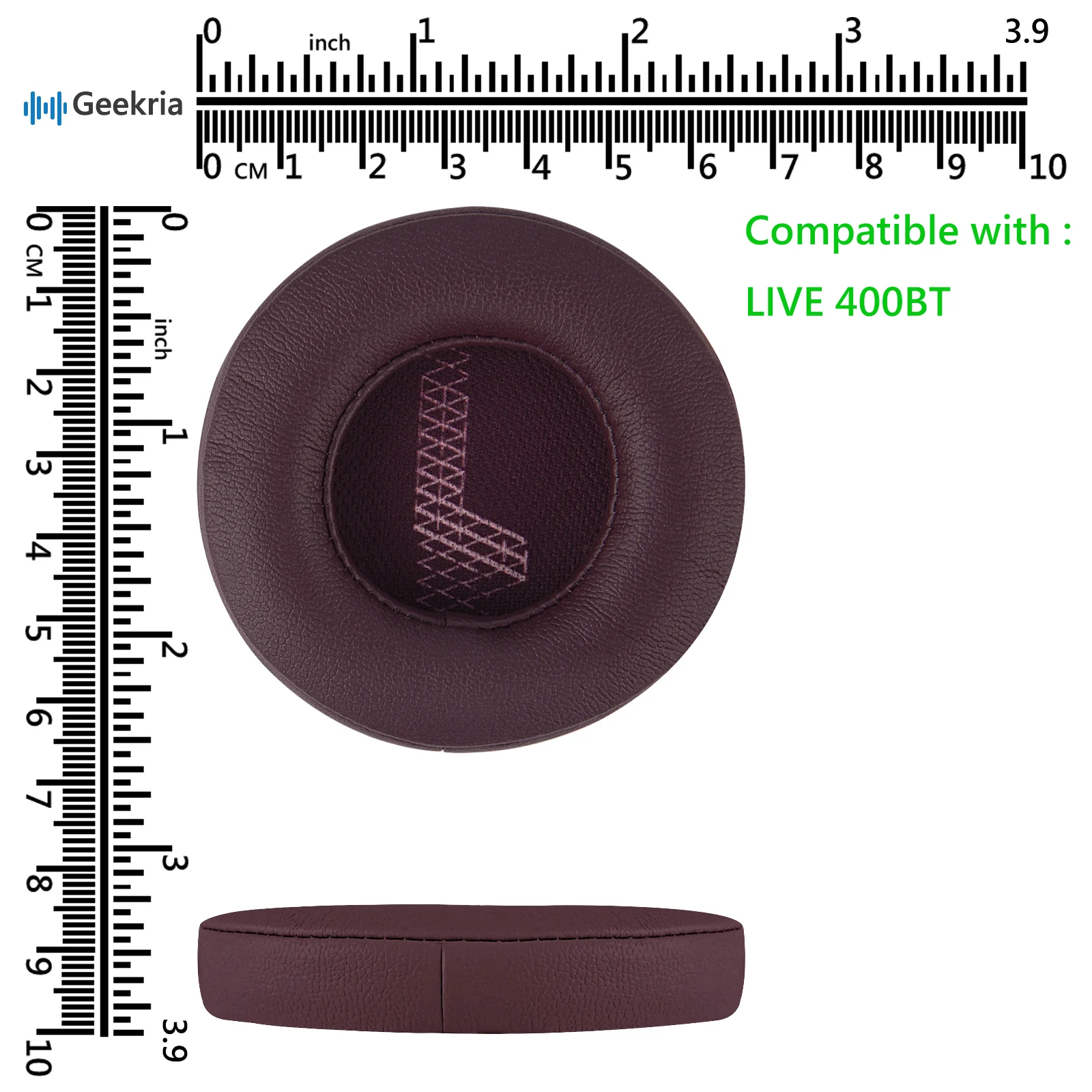 Almofadas de substituição Geekria QuickFit para fones de ouvido JBL LIVE 400BT, almofadas de fone de ouvido