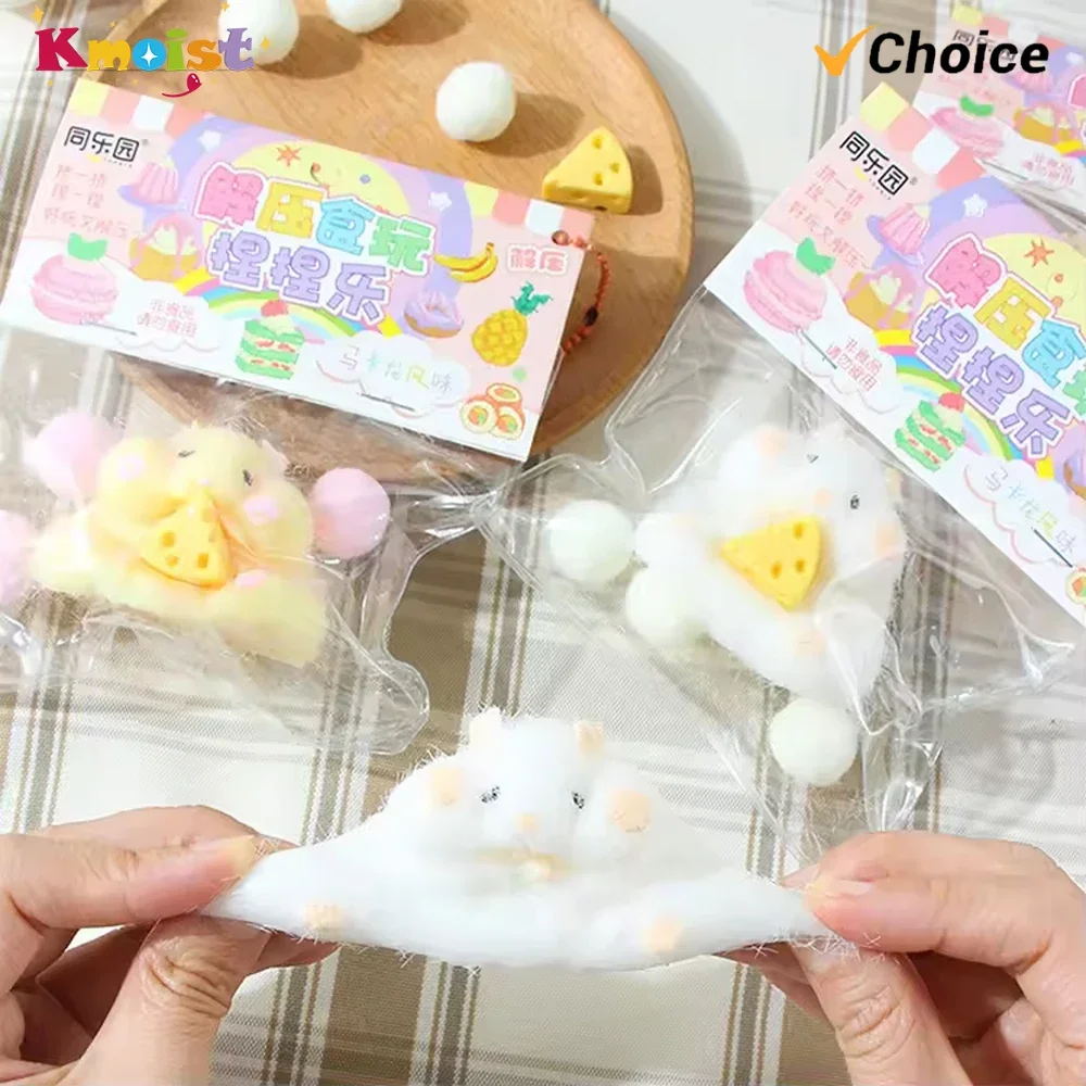 

Cute White Mouse Slow Rising Squeeze Healing Fun Kids Kawaii Adult Toy Stress Reliever Decor Cartoon Mouse Decompression Toys