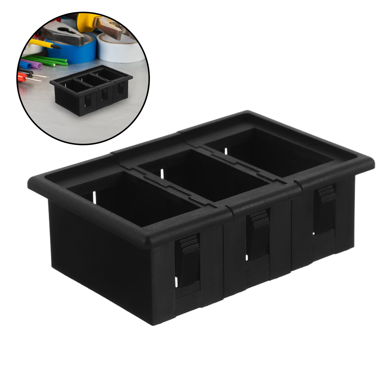 

Automotive Switch Mounting Frame Plastic Waterproof Easy Installation Rocker Switch Holder for Car and Yacht Dashboard