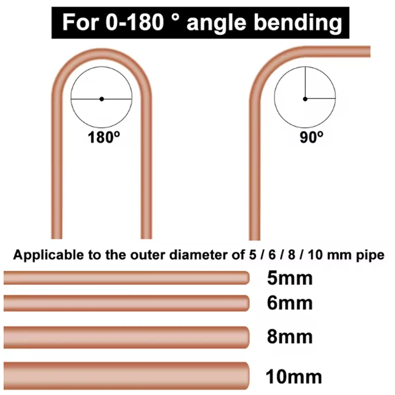 4mm 6mm 8mm 10mm Combination Tube Bender 4-in-1 Tube Bender Pipe Bending Tool Tubing Bender Brake Fuel Line Curving Pliers