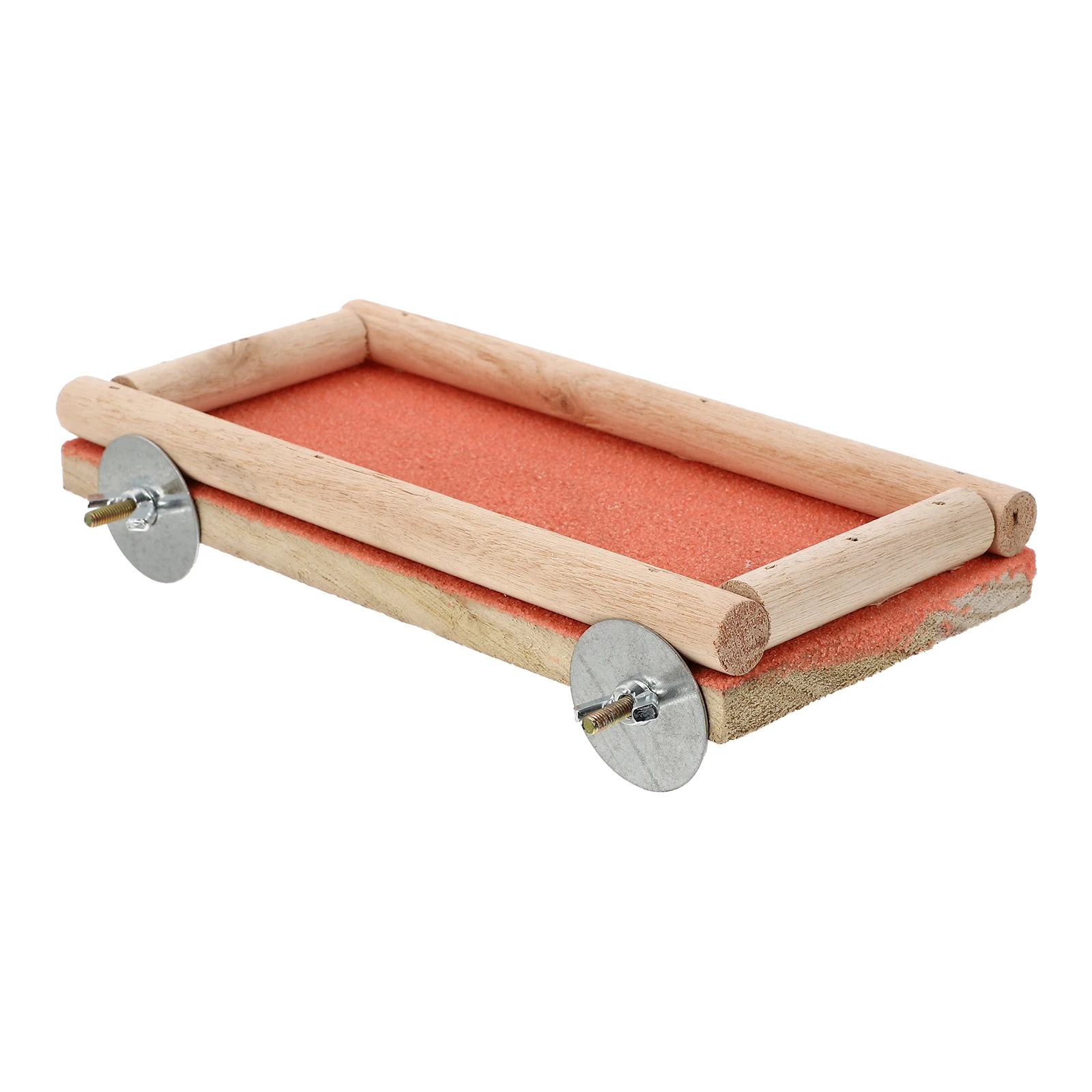 

Bird Claw Grinding Board Wooden Jumping Toy Durable Harmless Suitable Cage Garden Hamster Squirrel Rest Exercise