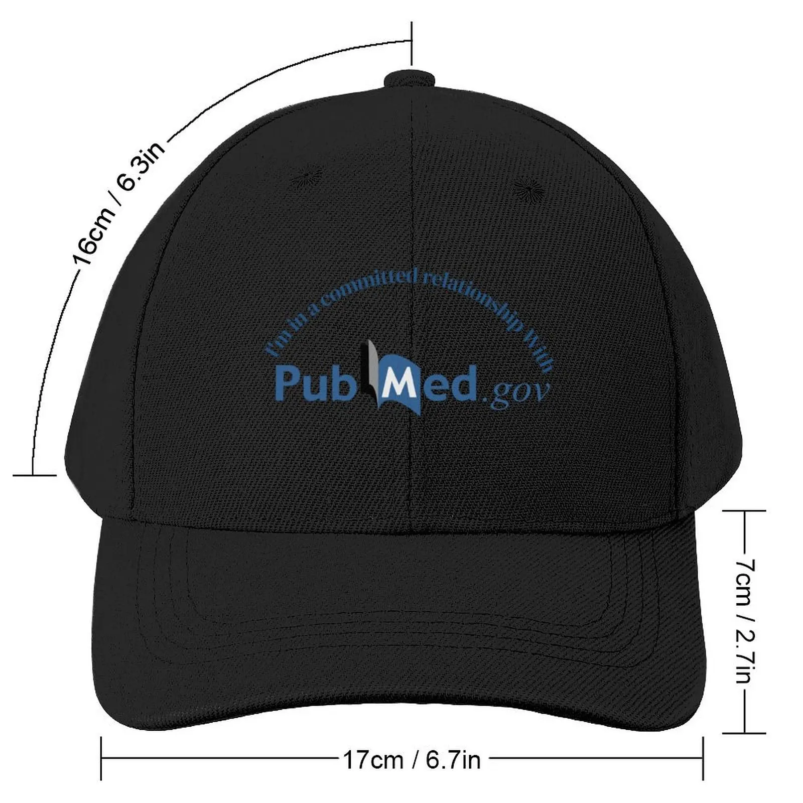 I'm in a committed relationship with Pubmed medical research humor Baseball Cap derby hat Anime birthday Golf Men Women's