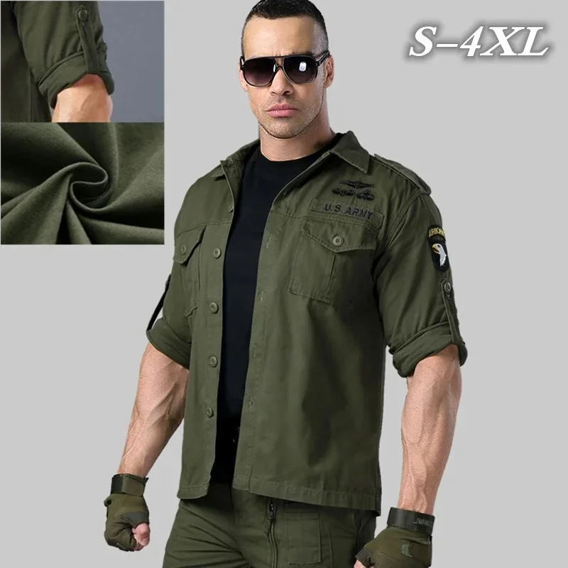 

Camo Long Sleeve Tactical Shirt Army Fan Combat Training Clothes Military Tops Mens Spring Autumn Outdoor Hiking Sports