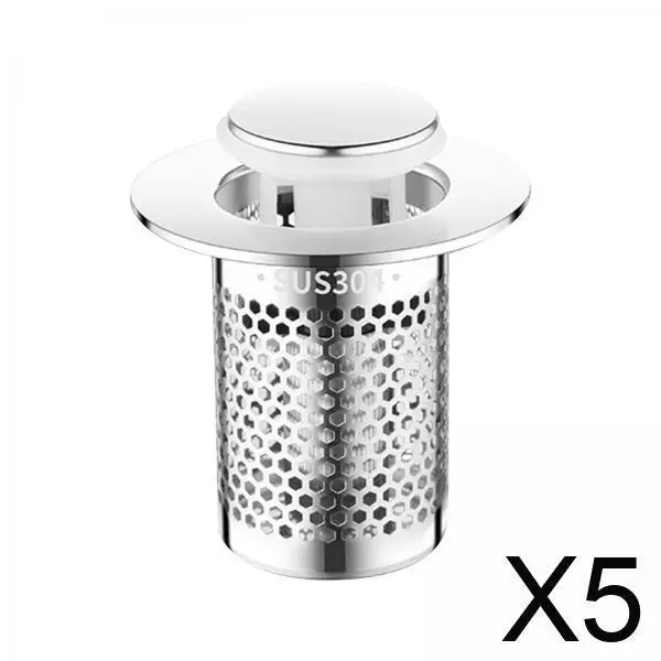 5x Bathroom Sink Stopper Bathtub Sink Strainer Shower Drain Sink for Apartment Home