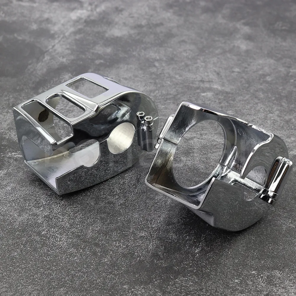 Motorcycle Chrome Handlebar Switch Housing Cover Cap Fit For Yamaha V-Star V Star 1100 Classic & Silverado Models Only