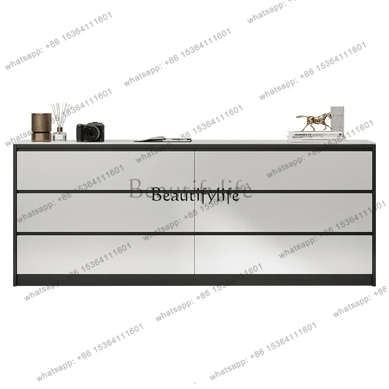 FGSlate six-chest cabinet with drawers for storage Solid wood large-capacity locker
