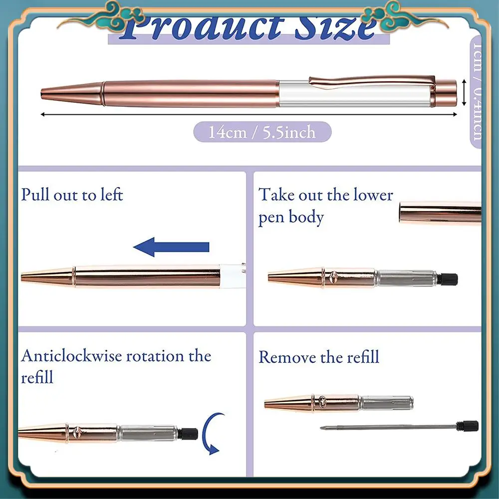 (新品)-22個のカラフルな空のチューブフローティングDIYペン、金属ペン、お気に入りの液体サンドペンを構築し、多くの機会に最適です。