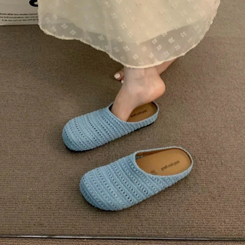 

New Women's Shoes Fashion Air Mesh Mueller Slippers for Woman Comfortable Vacation Casual Shoes Designer Shoes Zapatos De Mujer