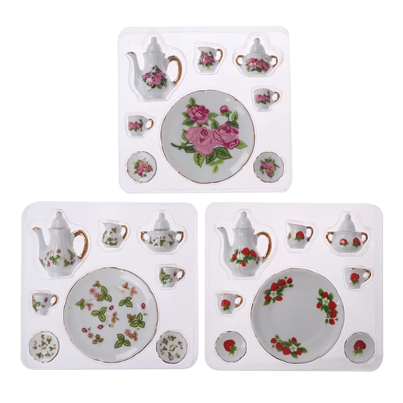 1/12 casa de bonecas mini bule cerâmica simulação xícara chá mesa conjunto casa bonecas sala estar decoração casa bonecas acessórios