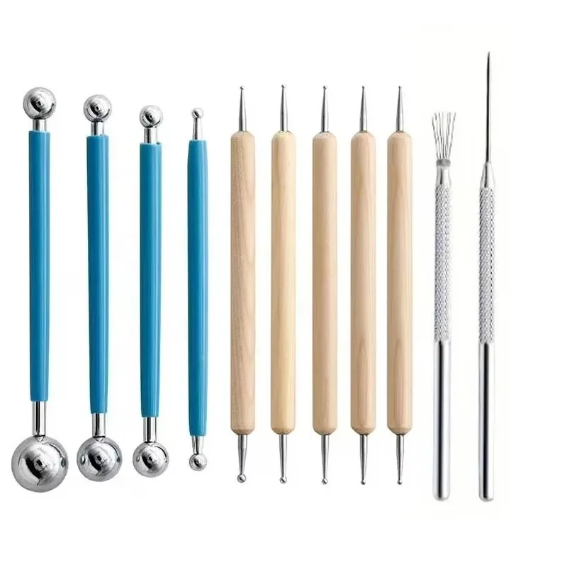 

Clay Modeling Ball Stylus Art Supplies 11Pcs Sculpting Dotting Tools Ceramics Pottery Tool Air Dry Clay Tool Kit Home School Use