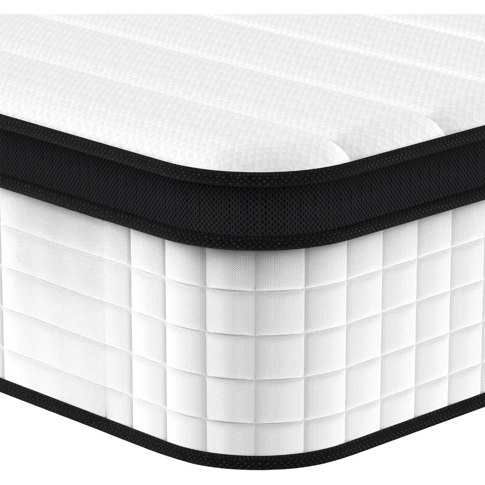

Twin Xl Mattress, 12 Inch Hybrid Innerspring Single Mattress Cool Bed, Breathable Soft Knitted Fabric Cover, Twin Xl Size