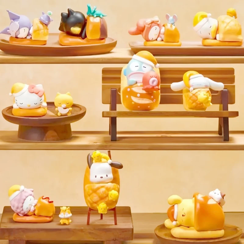 

Original Miniso Sanrio Happy Baking Series Figure Blind Box Mysterious Box Hello Kitty Kuromi Trendy Toys Ornaments Girls Gift