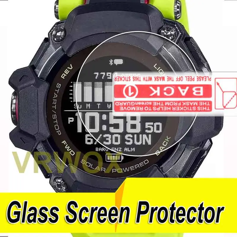 

2PCS Glass Screen Protector For Watch GBD-H1000-4A1 GBD-H1000-1A9 GBX-100-2A GA-2100 GBX-100NS-4 ,2.5D Rounded Edges 9H