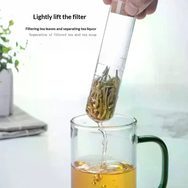 Tea Infuser Glass Pipe Tea Filter Sieve Creative Tea Maker For Spice Herb Tea Brewing Teaware Tools Accessories