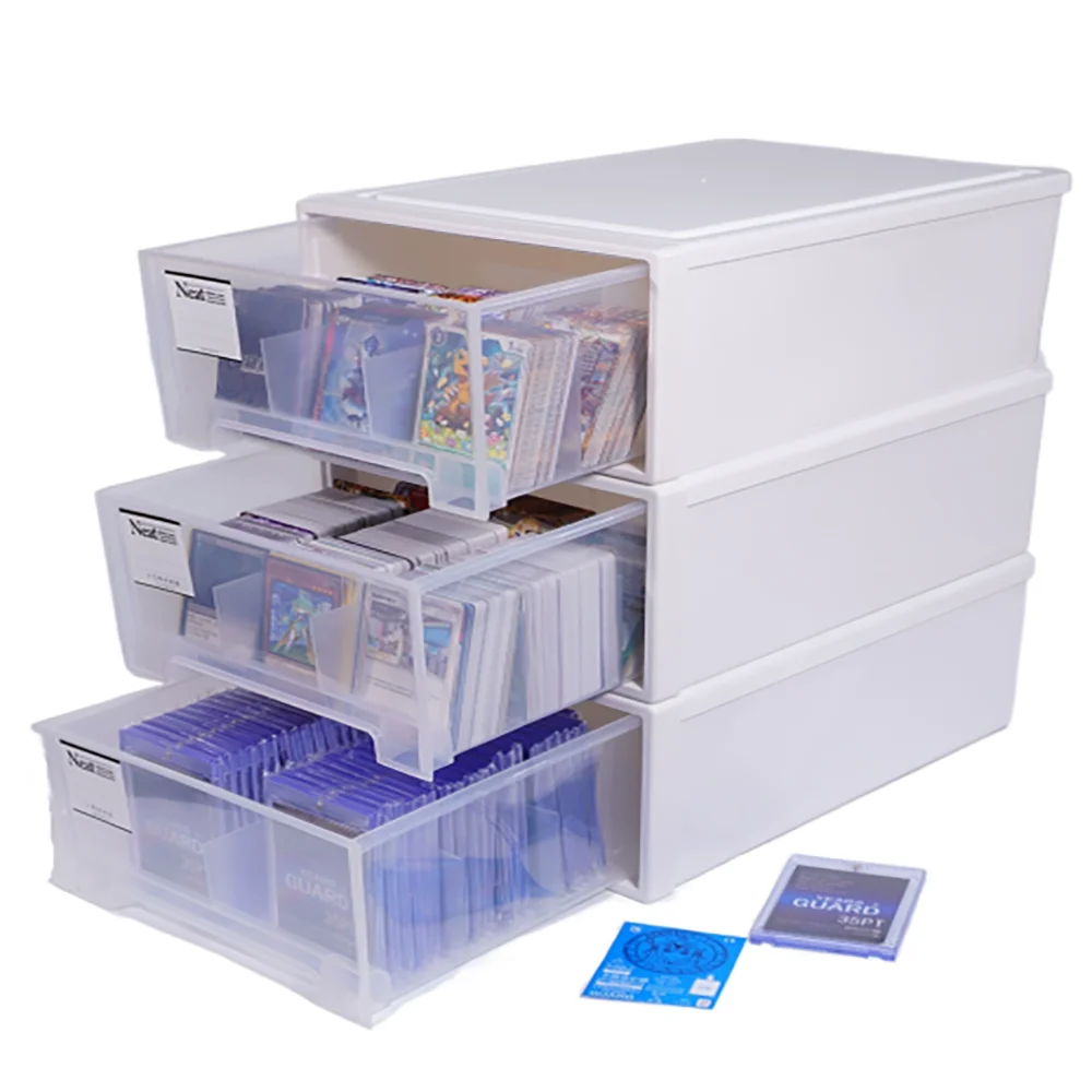 Clear Card Deck Box, Card Organizer Hold 2000+ Trading Card Storage Box for All Trading Card Games