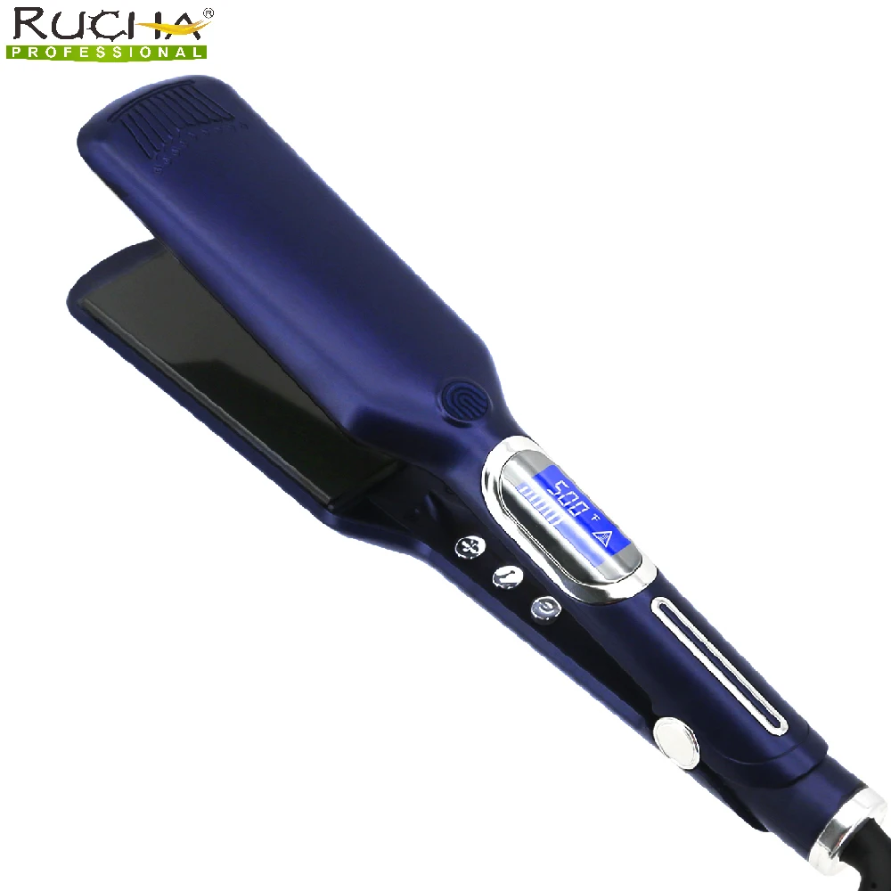 

Professional Hair Straightener Titanium Plate Fast Heat Up 500F Flat Iron 2 in 1 Straightener and Curler Styling Tool