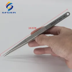 18CM AAA-18K Anti-Static Stainless Steel Tweezers Precision Electronic Pointed Straight Tweezer For Phone Repair Tools