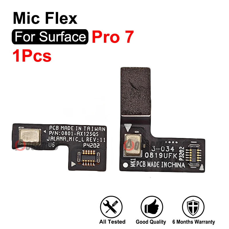 1Set For Microsoft Surface Pro7 Noise Reduction Sensor + Mic Microphone Flex Cable Repair Parts