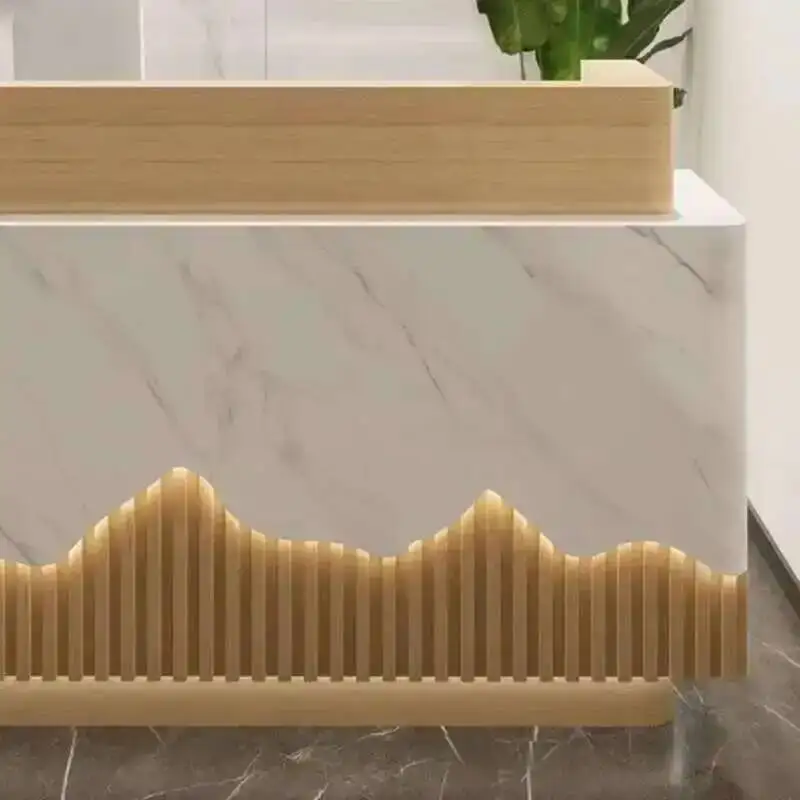 Mostradores de recepción simples para centro comercial, tienda de empresa nórdica de negocios, mostrador de cajero, salón de belleza, podio, muebles de salón, recepción de Balcão FYRD