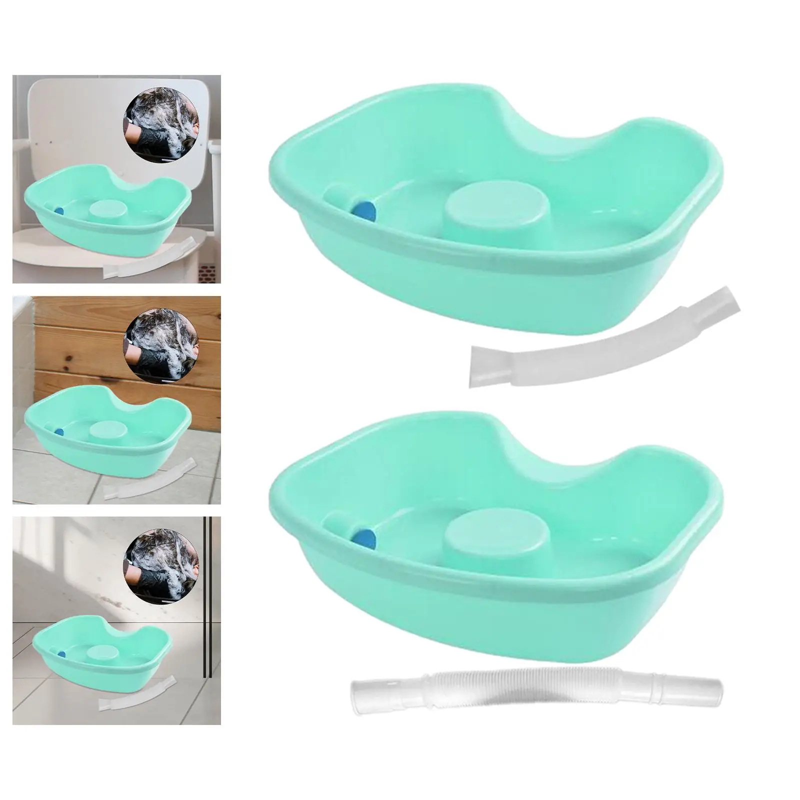 Hair Washing Basin Mobile Shampoo Basin Daily Living Aids Shampoo Bowl Rinse Basin for Salon Injured Disabled Patients Children