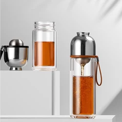 SAMADOYO-Tea Separator, Heat-Resistant Glass Brewing, Tea Filtration, Portable Cup, Outdoor, Travel, Vehicle Water Cup