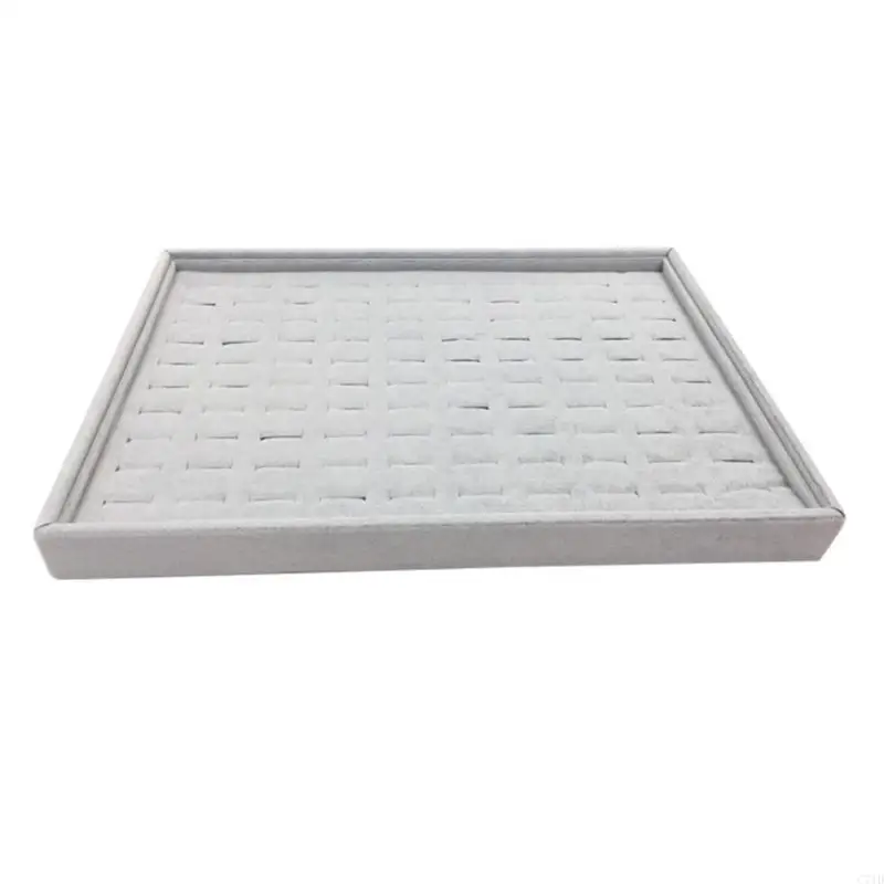 100 Slots Jewelry Display Tray Ring Storage Display Box Rings Display Tray Stackable Jewerly Cases for Selling