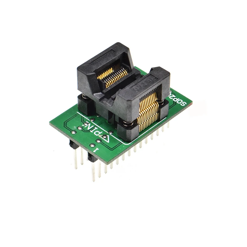 SSOP28 TSSOP28 TO DIP28 Programmer Adapter Socket 0.65mm Pitch TSSOP to DIP Converter IC Body Width 4.4mm 173mil OTS-28-0.65-01