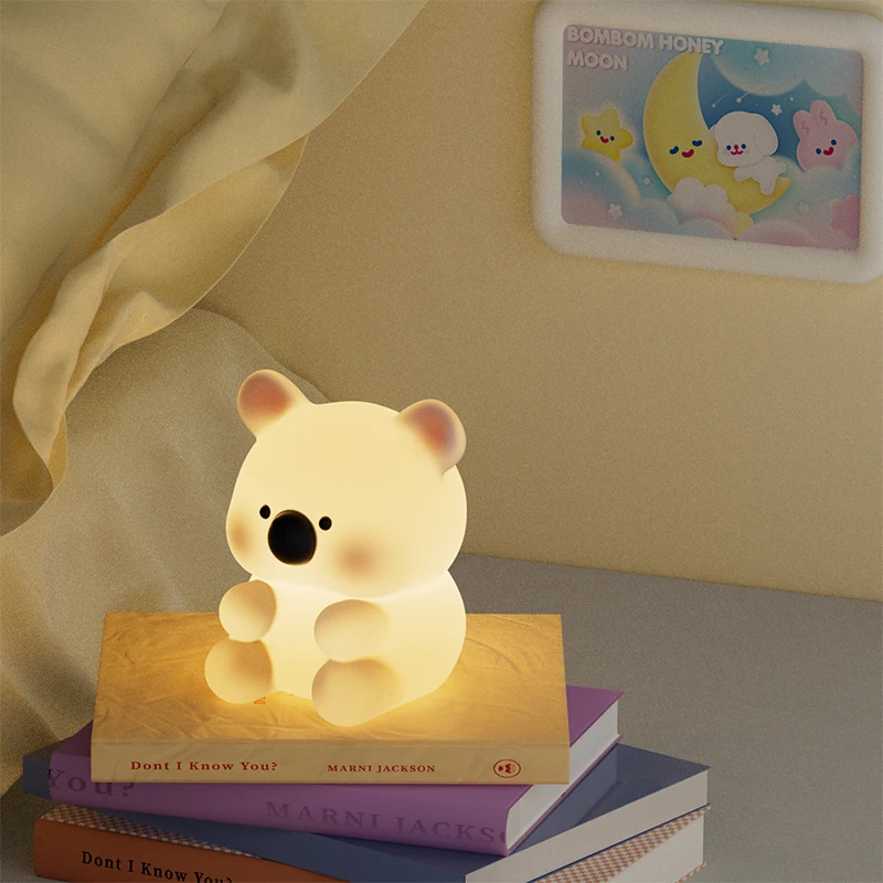 Novo coala led night light usb recarregável silicone pat a lâmpada crianças quarto cabeceira atmosfera lâmpada presente criativo nightlight