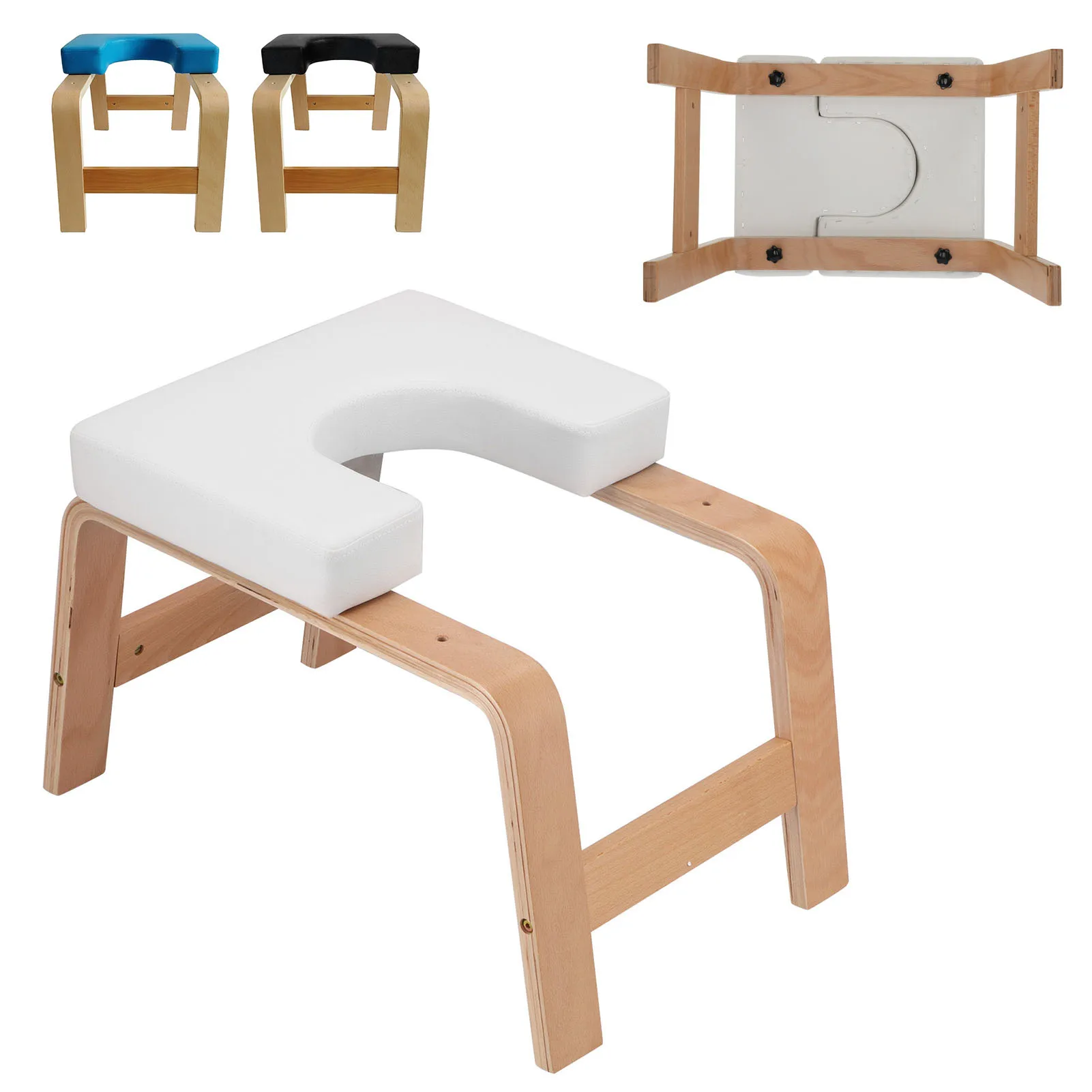 Headstand Fitness Accessory Wooden Portable Yoga Headstand Bench Balance Training Chair Fitness Accessory Yoga Headstand Bench