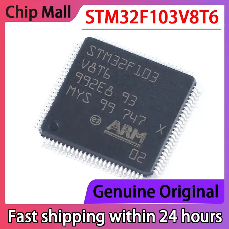 1PCS Original STM32F103V8T6 STM32F103 LQFP-100 32-bit Microcontroller Chip