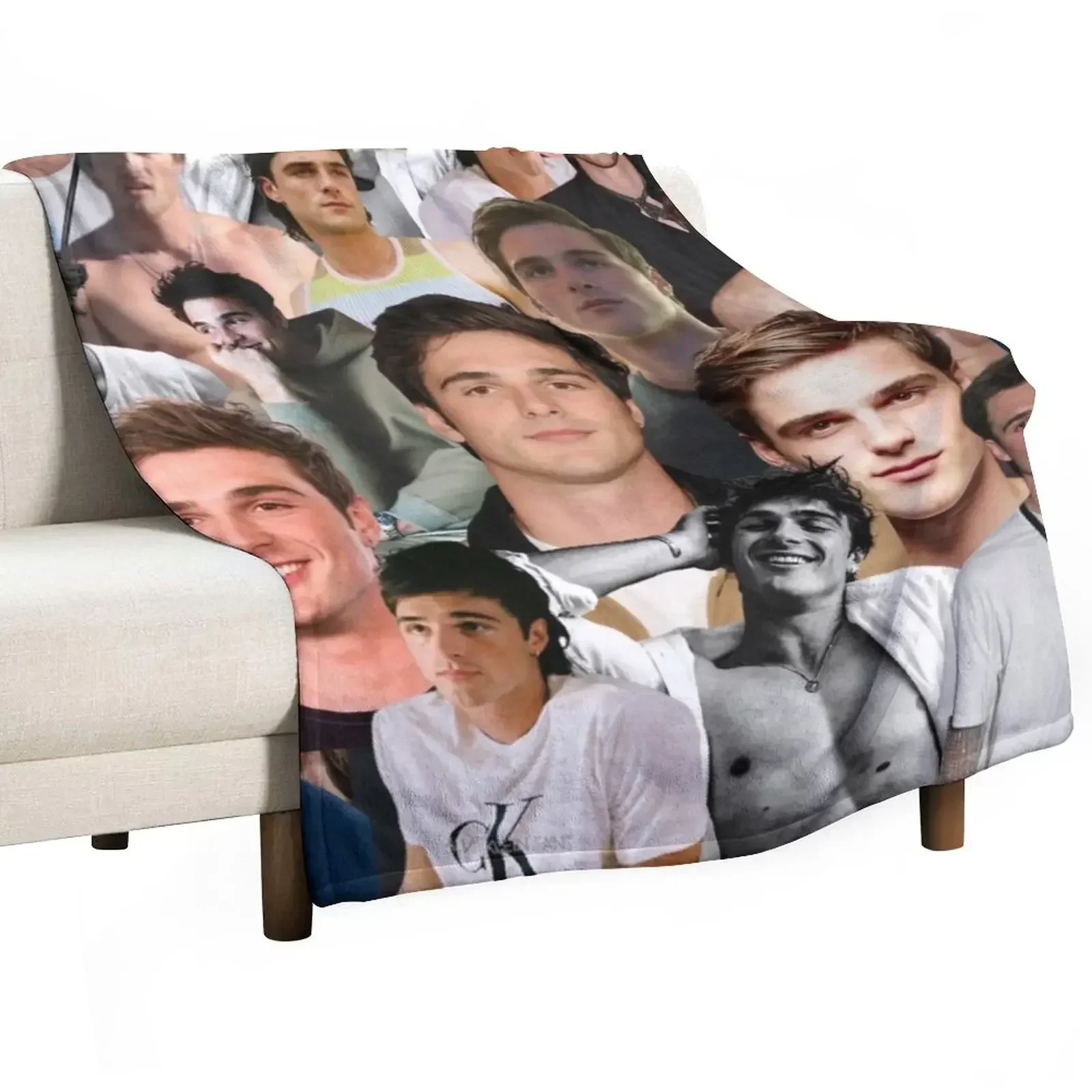 Jacob Elordi photo Collage Throw Blanket Luxury Thicken Comforter Bed Blankets