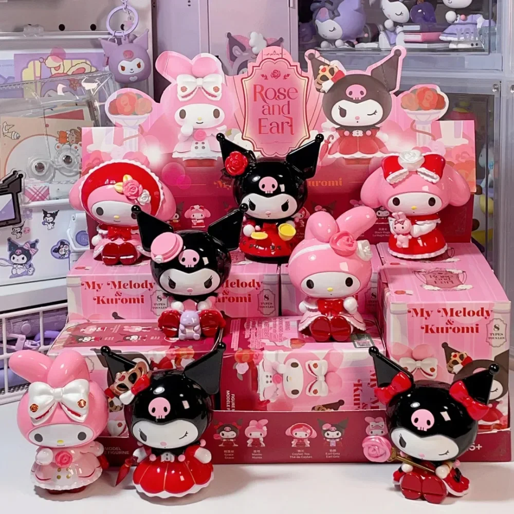 

Sanrio My Melody Kuromi Rose And Earl глухая коробка экшн-фигурка Коллекционная модель игрушка настольные декоративные куклы аниме фигурка игрушки подарки