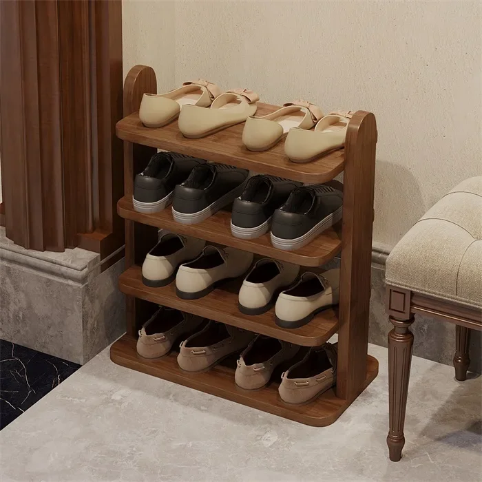 

Simple and modern style shoe rack Nordic shelf Multi-storey shoe cabinet at the entrance of home The logs are light and