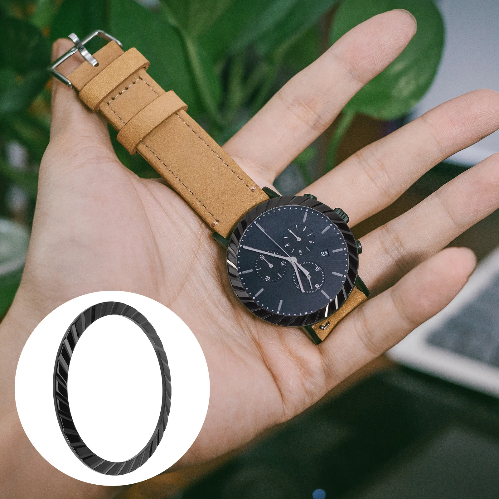 

Stainless Steel Watch Bezel Metal Protective Decorative Replaceable Dial Ring Scratch Resistant Watch Accessory