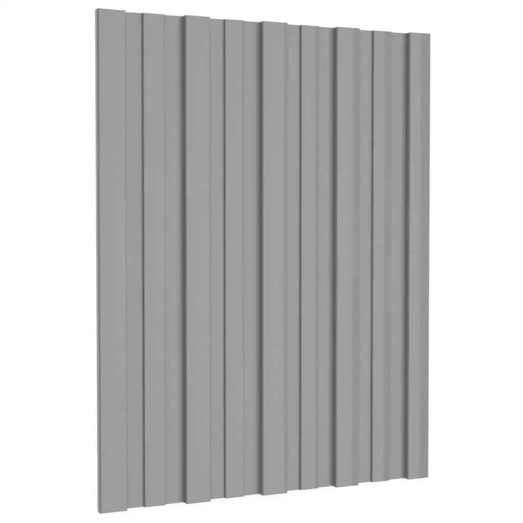 Galvanized Steel Roof Panels Set of 36 Gray Color 23.6x17.7 Durable Weatherproof Construction Supplies