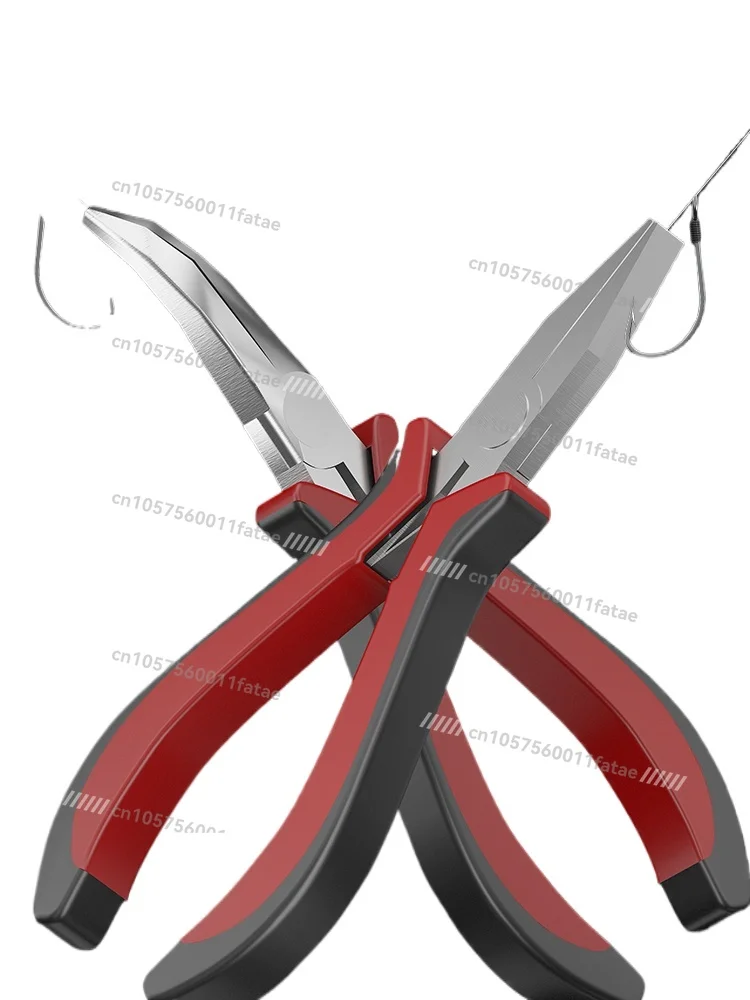 Flat Hook Pliers Stainless Steel Multifunctional Professional Cable Tie Hook Line Special Pliers Crooked