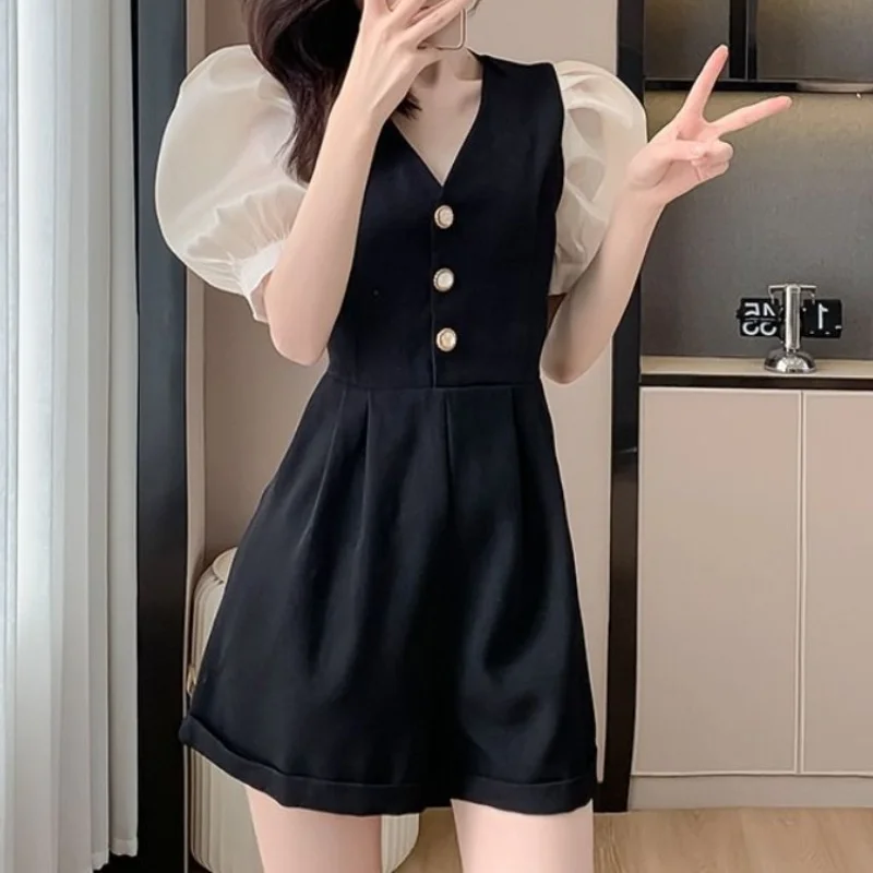 Female Shorts Korean Style New In Women\'s Short Sets 2 Pieces Summer Casual Matching Light Chic and Elegant Novelty Outfit Full