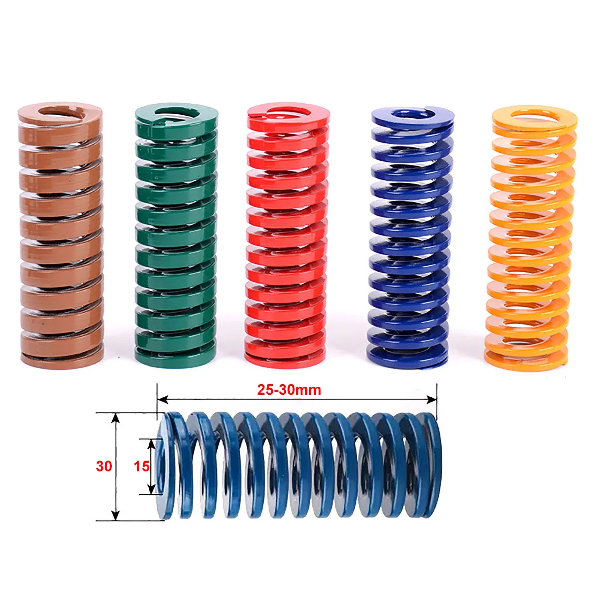 1Pcs Spiral Stamping Compression Mould Die Spring Outer Diameter 30mm Inner Diameter 15mm Length 25-300mm