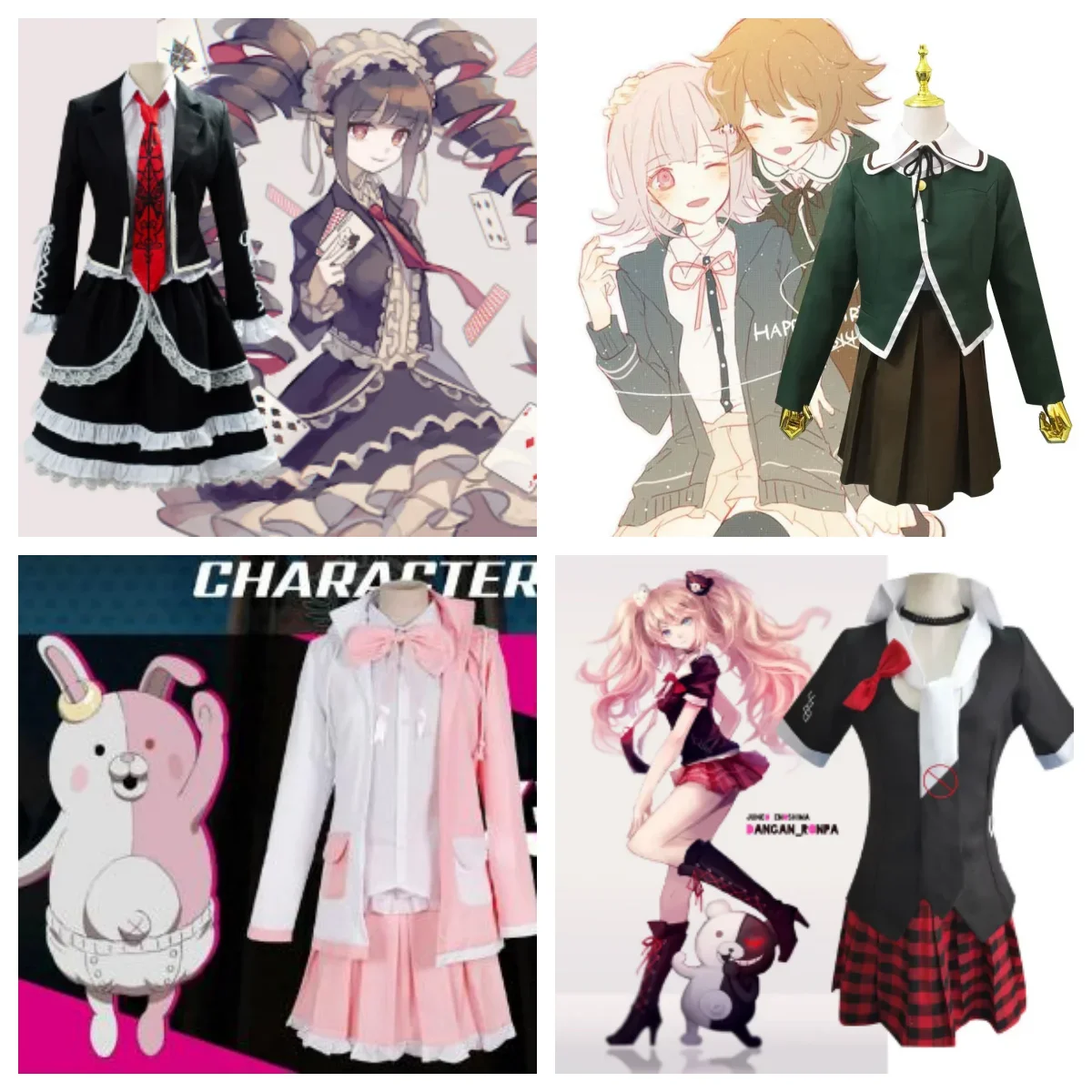 

Anime Danganronpa3 Cosplay Sonia Nevermind Monokuma Sakura Ogino Kira Kirigiri Kira Cosplay Role Play Costume Dress Uniform Wig