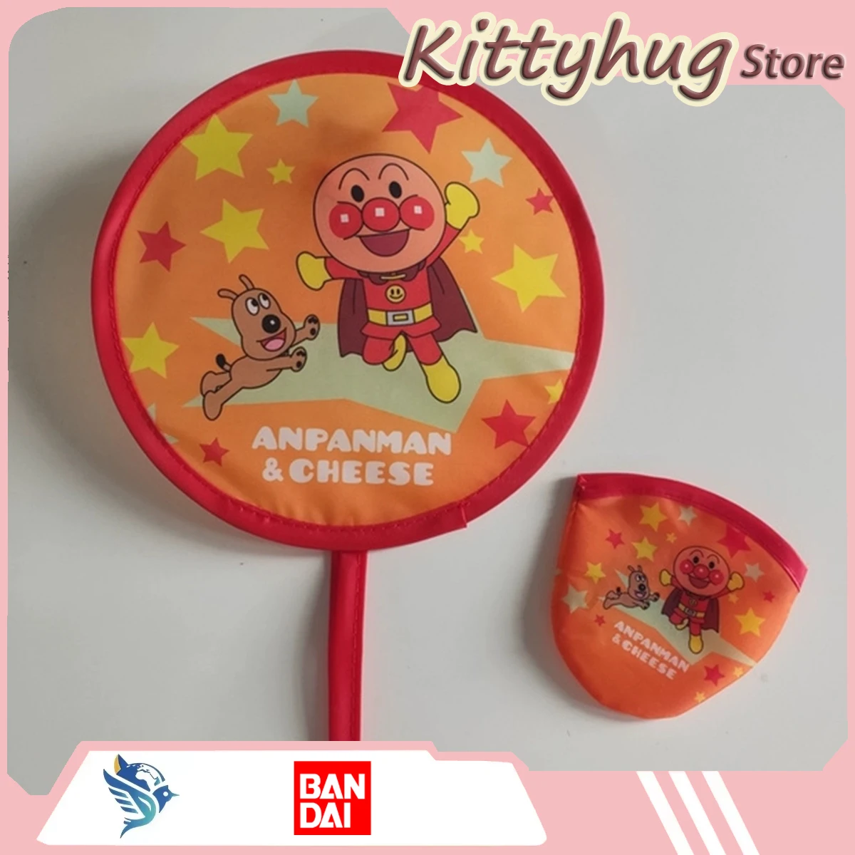 

Anpanman Folding Fan Portable Ufo Anime Peripheral Super Cute Gift Bacterial Boy Fan