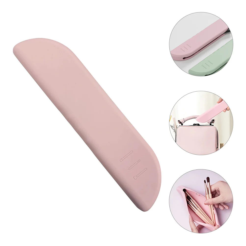 

Silicone Makeup Brush Storage Case Travel Portable Holder Organizer Beauty Tool Bag Magnetic Closure Powder Blush