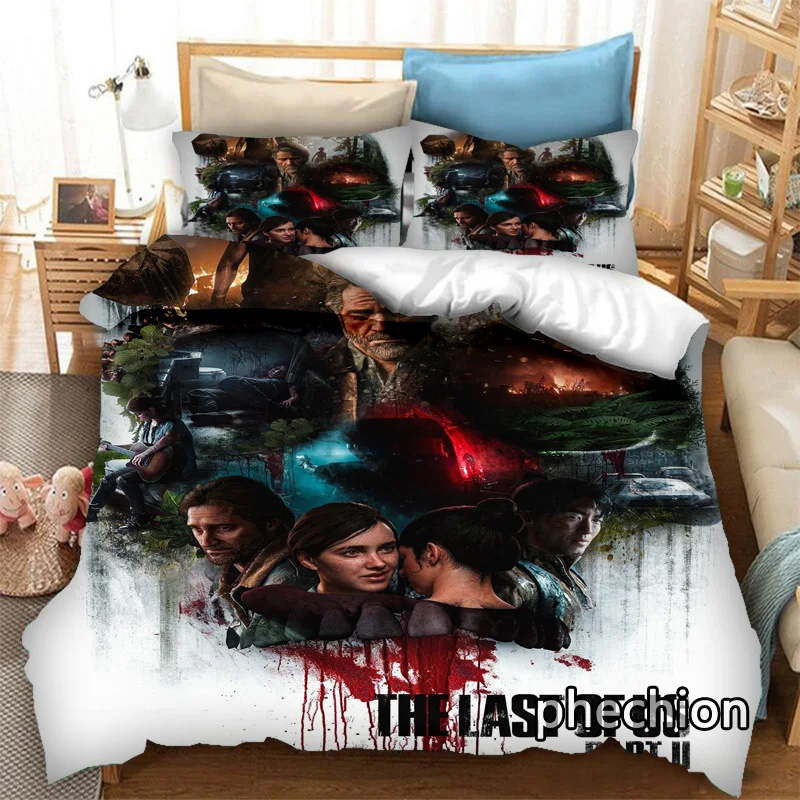 phechion The Last of Us Part II 3D Print Bedding Set Duvet Covers Pillowcases One Piece Comforter Bedding Sets Bedclothes K301